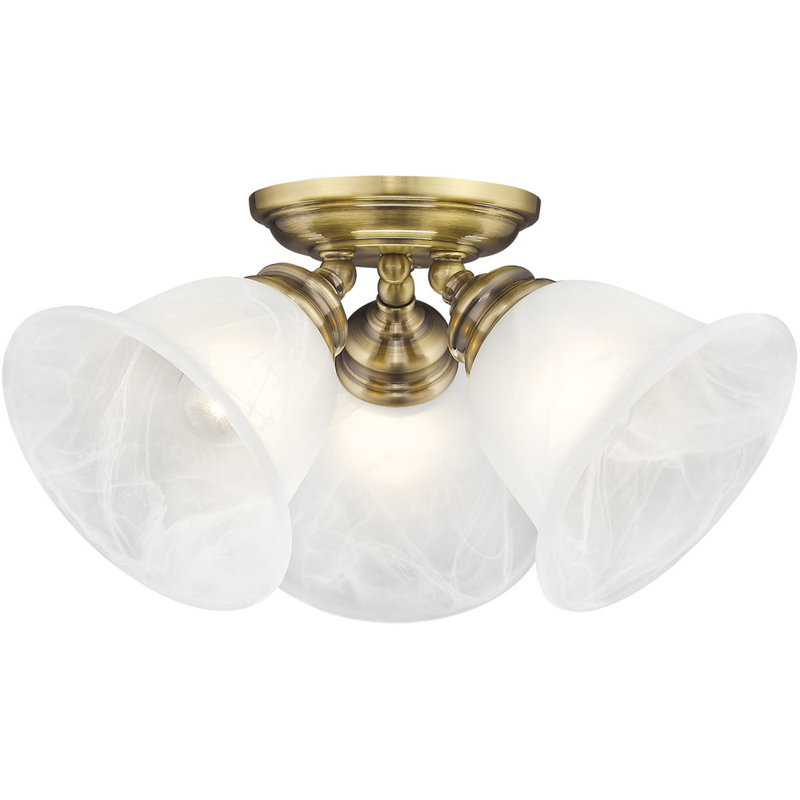 Chelwood Flush Mount, Antique Brass