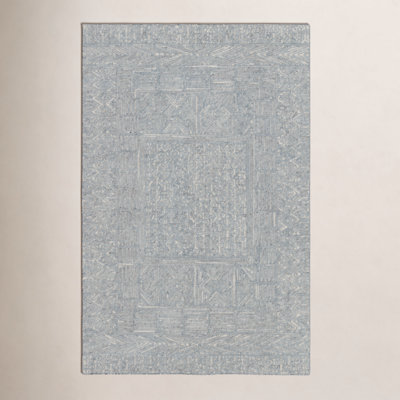 Christie Blue Cream Hand-Tufted Geometric Rug