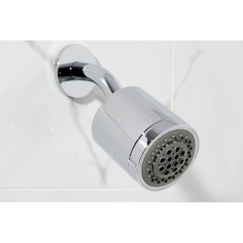 Robinet de baignoire et douche à poignée double Kingston, Chrome poli