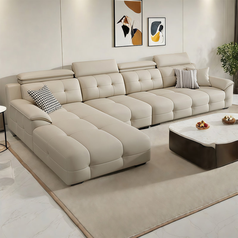 Italian light luxury sofa, 35.43"H x 118.11"W x 72.83"D, 5