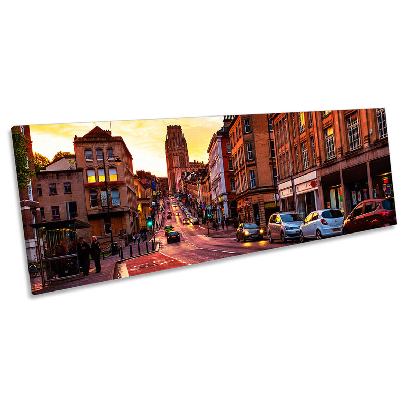 Bristol Street Scene Panoramic - Wrapped Canvas Panoramic Print, 30.48cm H x 91.44cm W