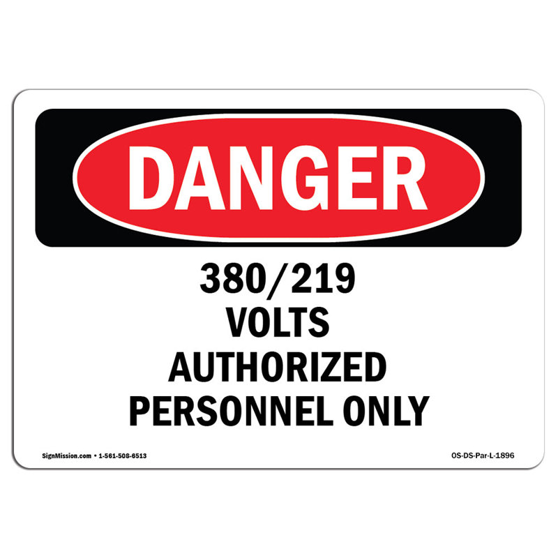 Signe de danger, H 12 po x l 18 po x P 0,1 po