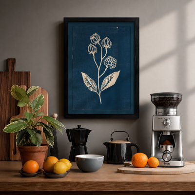 Study In White Botanical - Print