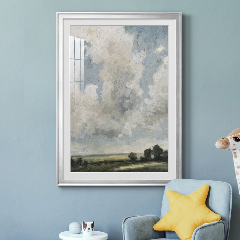 Gathering Clouds - reproduction de cadre photo, Cadre argenté, H 24,5 po x l 18,5 po x P 1 po