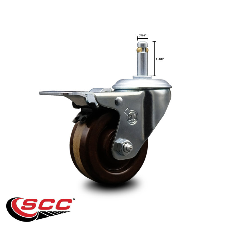 High Temp Swivel Stem Caster