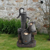 Jenni Weather Resistant Floor Fountain with Light