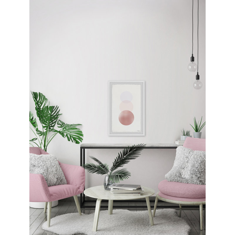 « rose ombré », reproduction encadrée, H 30 po x l 20 po x P 1,5 po
