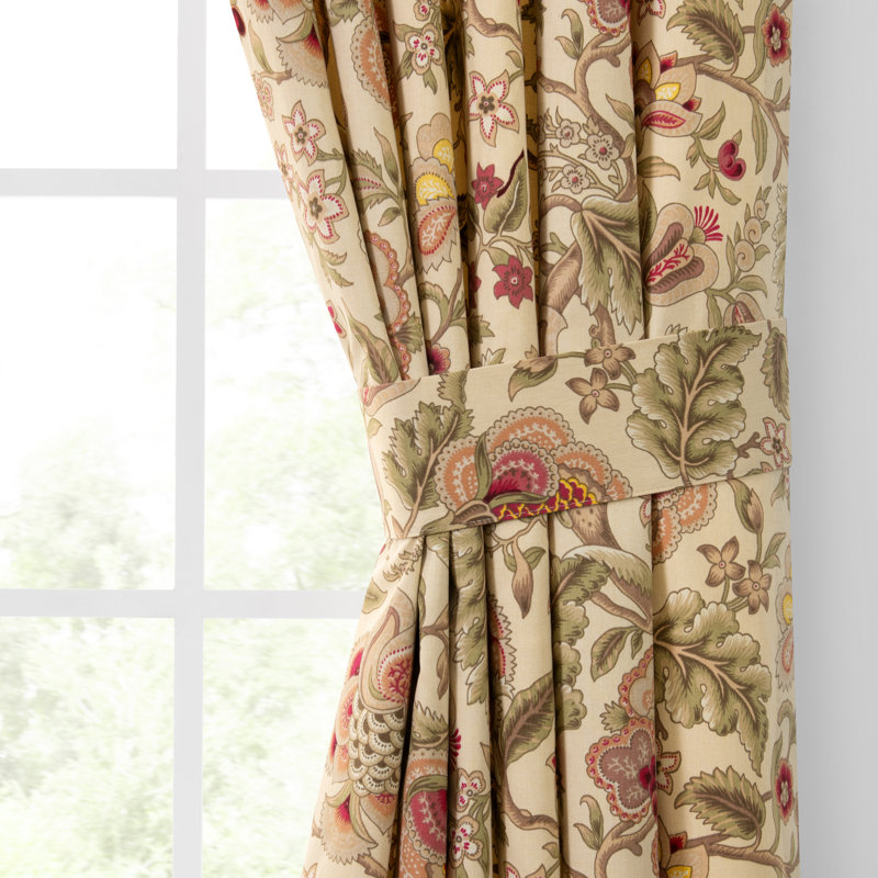 Regency Cotton Blend Room Darkening Curtain Pair, 48" W x 96" L, Brown