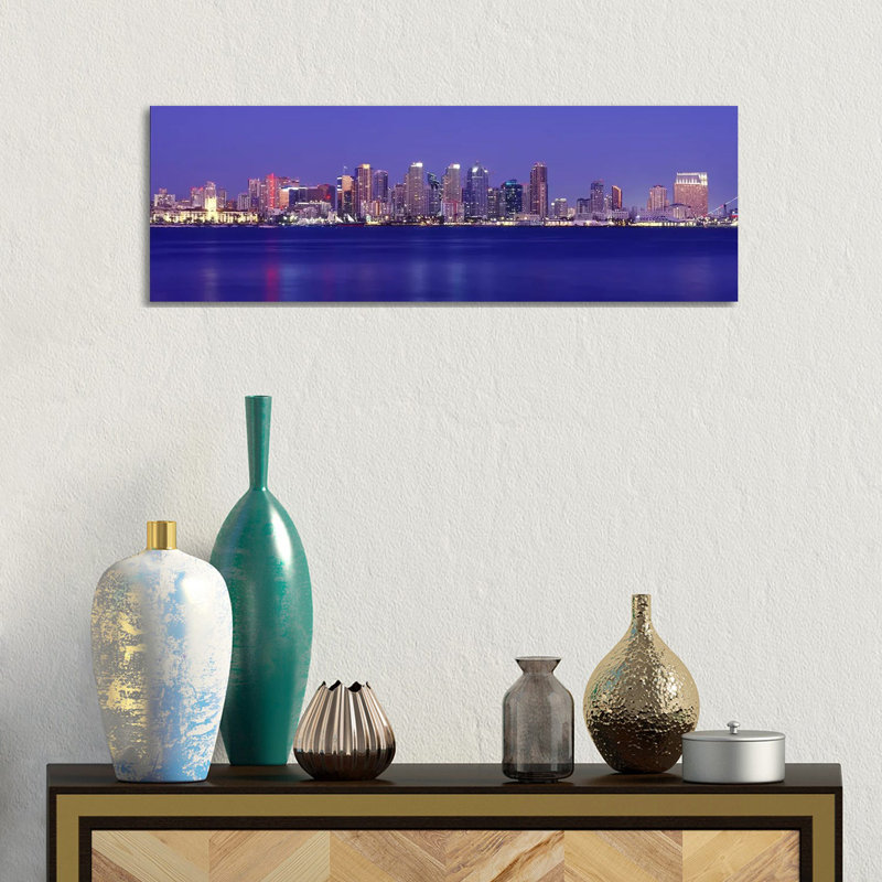 Buildings at the Waterfront, San Diego, California, USA #7 1 Piece Wrapped Canvas Panoramic Wall Art