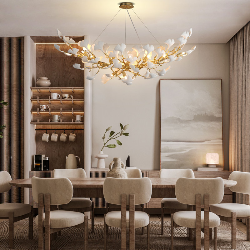 16- Light 55'' Ginkgo Chandelier