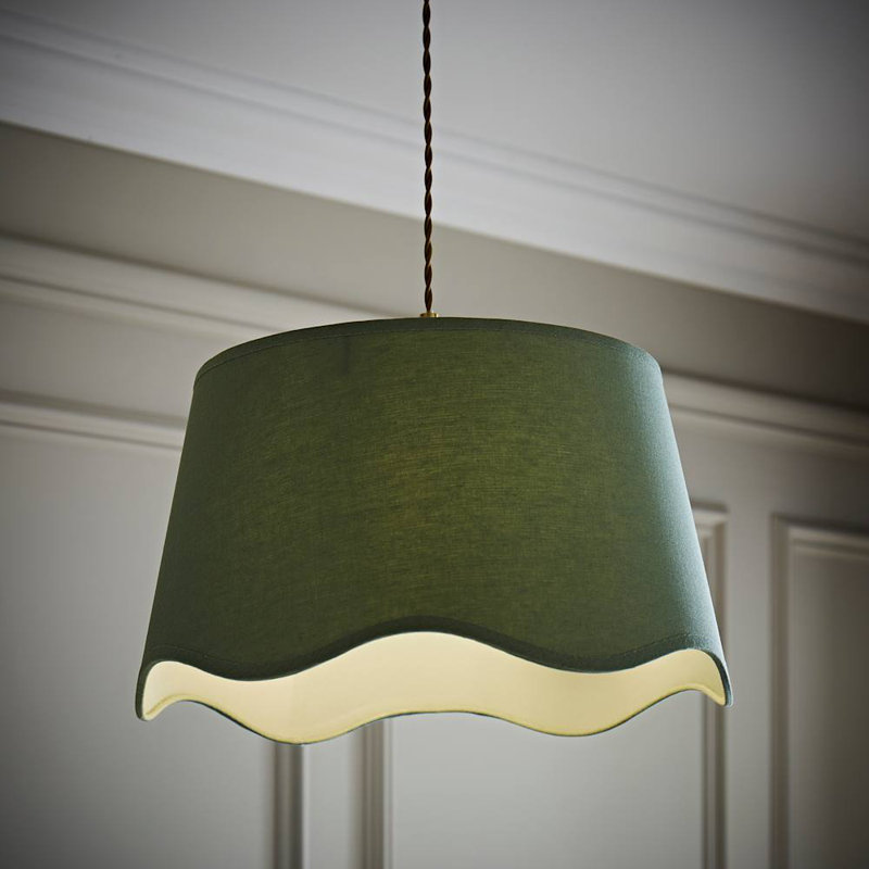 Alazar Empire Lamp Shade ( Slip-On ), 25.5cm H x 45cm W x 45cm D, Green