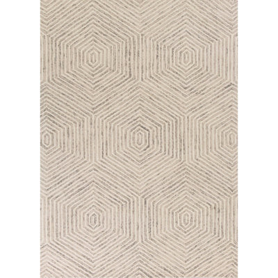 Korben 8' X 10' Ivory and Gray Wool Geometric Hand Tufted Area Rug