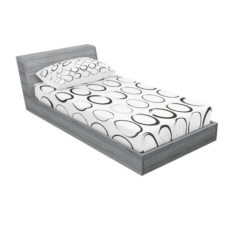 Microfiber Geometric Sheet Set, Twin XL Sheet Set with Fitted Sheet