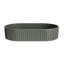 Lavabo de salle de bain ovale en béton foncé de 60 cm (23,6 po) à poser : aspect coloré et de qualité, facile à nettoyer, esthétiquement attrayant