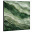 Très grand art mural imprimé sur tissu - Vague de marbre vert abstrait, décor de chambre à coucher contemporain - "Assemblage requis (cadre non fini)"-130842324