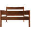 Lit plateforme en bois de noyer avec tête de lit et support à lattes tenace pour tête de lit simple, base de couleur stable