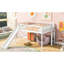 Lit mezzanine blanc avec espace et glissade amovible-890366821-890366822