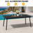 6-Person Aluminum Outdoor Dining Set With Stacking Chairs, Solar LED Light Umbrella And Weighted Base-1190899951