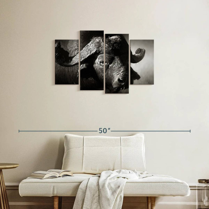 Wild African Buffalo, 22" H x 36" W