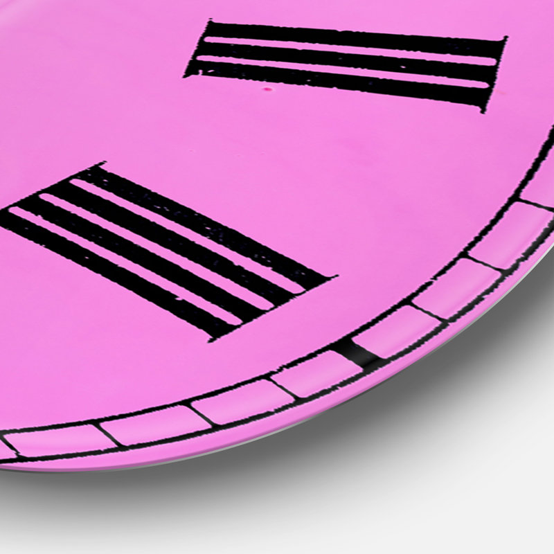 Horloge murale moderne surdimensionnée rose et bleue, Grand