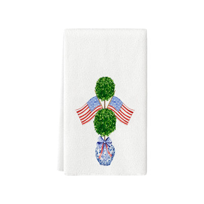 4th of July Decorations 4th Of July Kitchen Hand Towels Patriotic USA Cottage Decorative Dishes Tea Towel Red Blue Floral Grandmillennial Hand Towels for Bathroom Kitchen