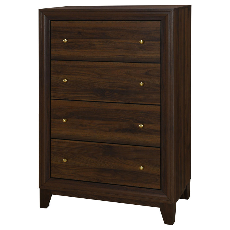 Jacarr 4-Drawer Chest Of Drawers Walnut