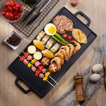 18 Cast Iron Campfire Griddle Double Sided Reversible Stovetop Grill  Griddle Pa