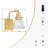 Vintage Rechargeable Armed Sconce with Remote and Bulb, Battery Operated Wall Sconce-378668957