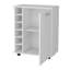 Chariot-bar Rawlins avec support pour 6 bouteilles, cabine de rangement et roulettes mobiles-1741393740