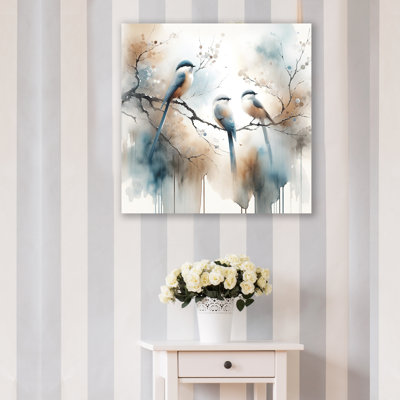 " Tranquil Elegance: Whimsical Birds "