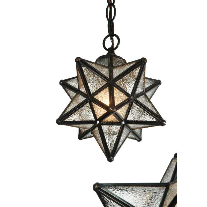 Moravian Star 3 - Light Pendant, Clear Seeded