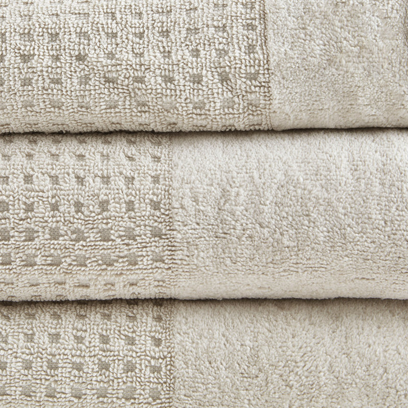Cotton Antimicrobial Bath Towel 6 Piece Set, Taupe
