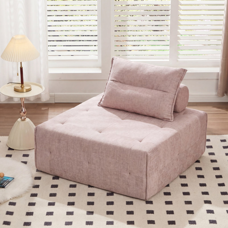 Canapé modulaire en chenille à assise profonde, dossier réglable, canapé compressé pour le salon, 1 pièce, PINK