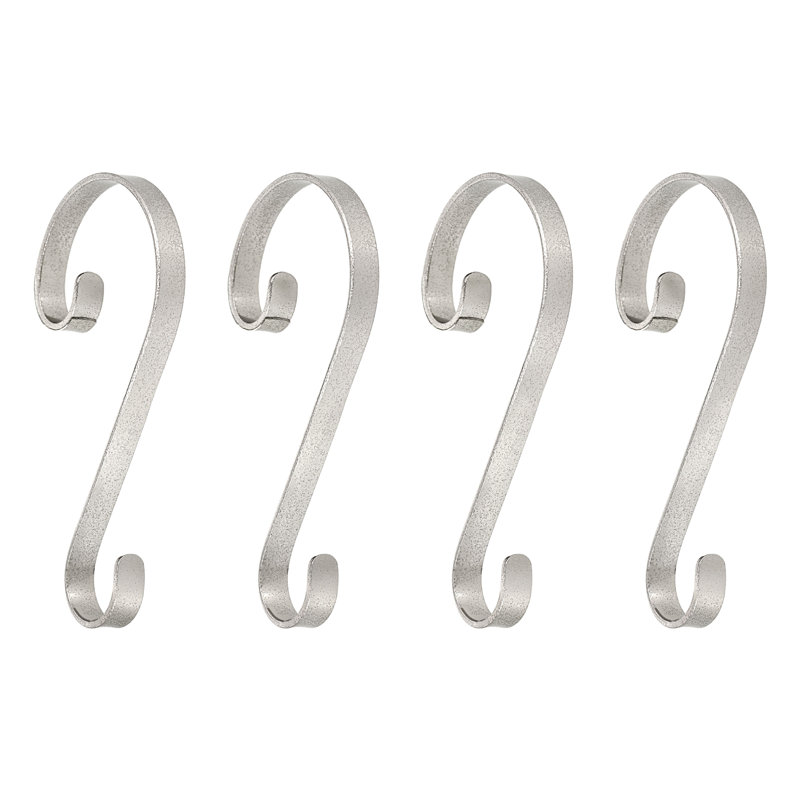 Scrolls Stocking Holder, Silver