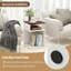 2 PCS S-Shaped Side Table Space-Saving Sofa Table W/ 2 Open Storage