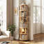 Bibliothèque en bois massif pivotante à 360 ° Oliver, équipée de roues de frein, permettant un ajustement flexible-1752471714-1765502094