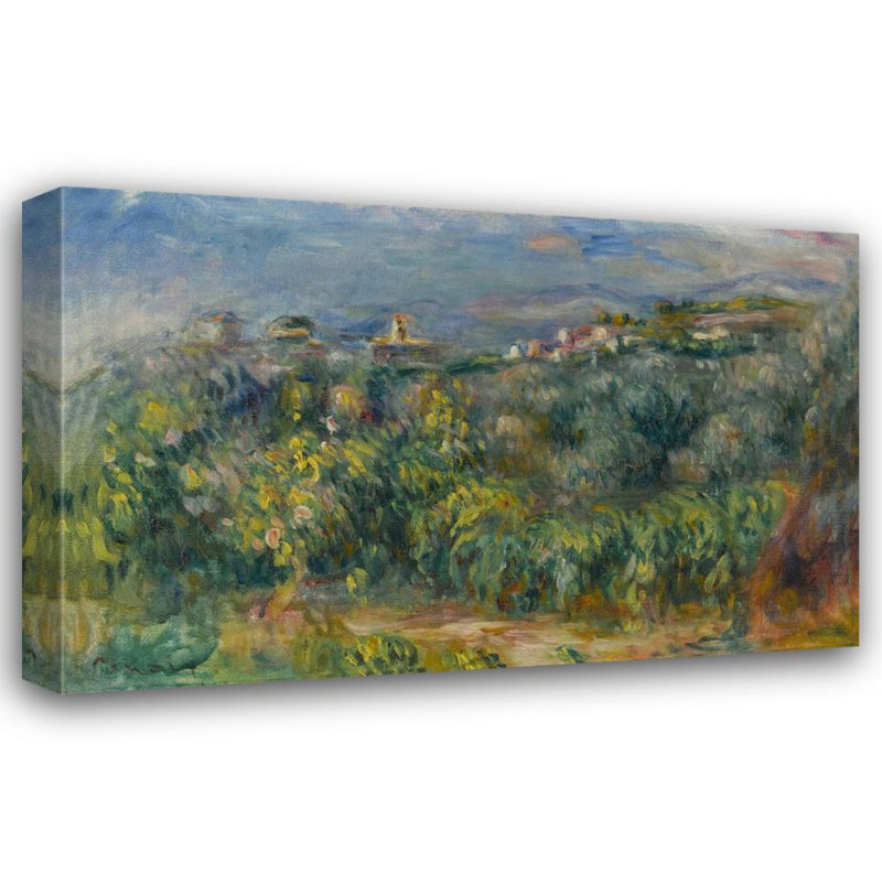 "Paysages de Provence; Cagnes" par Pierre-Auguste Renoir - Toile tendue avec châssis, H 48 po x l 33 po