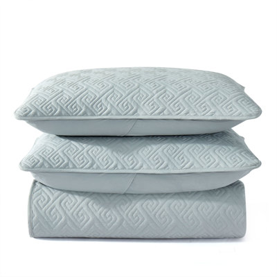 Ensemble de couvre-lit réversible en microfibre