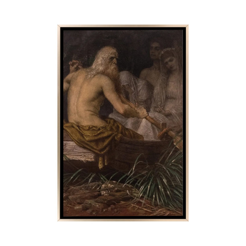 Charon - ABQ16, H 26 po x l 18 po, Impression sur toile flottante sans passe-partout, Champagne