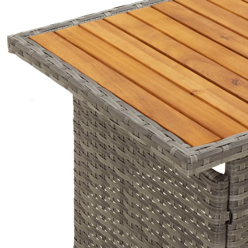 Lenton Rectangular Acacia Outdoor , 100cm cm W 50cm cm D, Grey