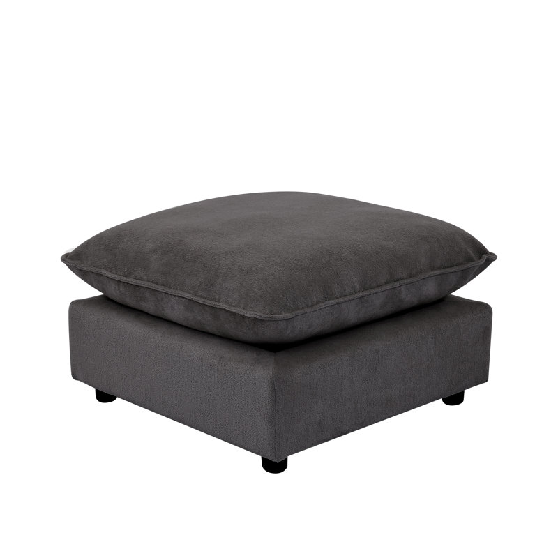 Canapé modulaire 31,5 po avec repose-pieds Heffernan, Gris chenille