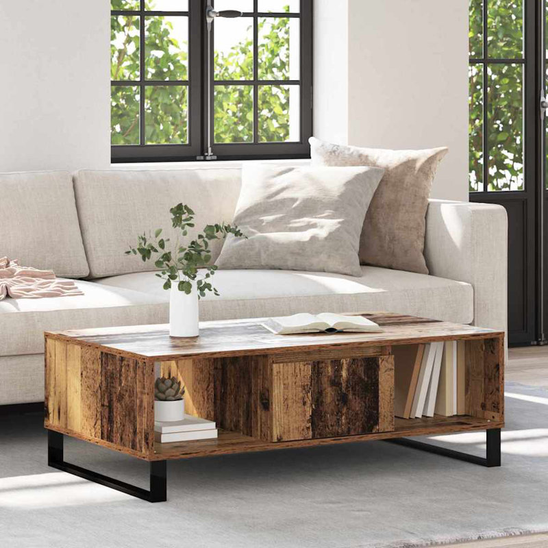 Coffee Table with Storage, Old Wood