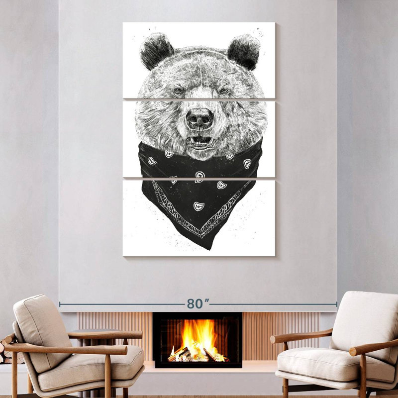 Brampt Wild Bear II, 74" H x 48" W