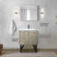 Rustique 30 po L x P 20 po pour salle de bain, comptoir en quartz blanc, robinet en métal et miroir de salle de bain 28 avec miroir-1700543908