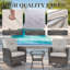 Chaise berçante pivotante en osier avec coussins Braxleigh (paquet de 2)-957569858-957569917