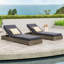 Leite 29.5'' Outdoor Acacia Chaise Lounge Set-1897367052-1897367053