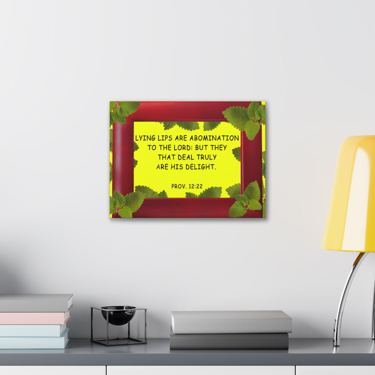 Trinx To The Lord Proverbs 12:22 Bible Verse Canvas Christian Wall Art ...