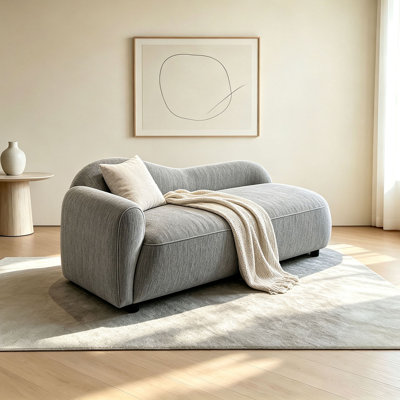 Chaise longue simple en tissu simple d'intérieur