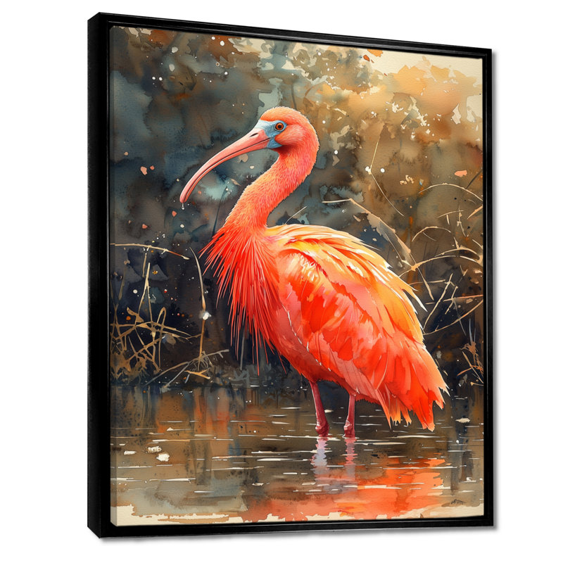 Auline - Animals Wall Art Living Room, Noir, Impression encadrée flottante, H 20 po x l 12 po