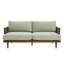 Canapé de style moderne Mid-Century rembourré de 72 po avec accoudoirs en rotin et structure en bois d'hévéa Dayton-1368463580-1348407495